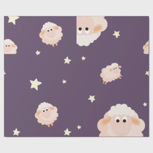 Lamm- und Star-Kombinationspapier Geschenkpapier