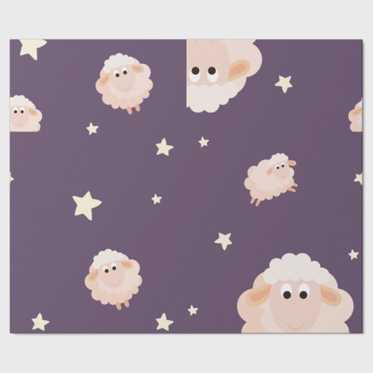 Lamm- und Star-Kombinationspapier Geschenkpapier (Saum)