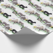 Lamm-Wiese-Wrapping Paper (Farbe auswählen) Geschenkpapier (Ecke)