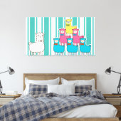 Lamma und Streifen Leinwanddruck (Insitu (Schlafzimmer))