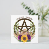 Lammas Harvest Pentagramm Feiertagskarte (Stehend Vorderseite)