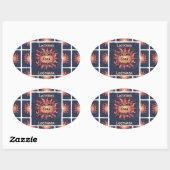 Lammas/Lughnasa Sun Harvest Pagan Ovaler Aufkleber (Blatt)