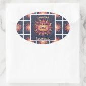 Lammas/Lughnasa Sun Harvest Pagan Ovaler Aufkleber (Tasche)