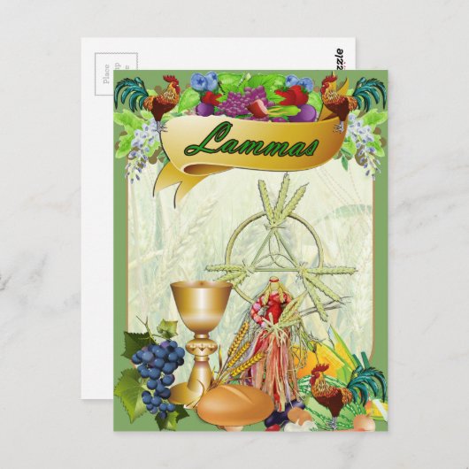 Lammas Lughnasadh Pagan Fantasy Kunst Postkarte (Vorne/Hinten)