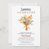 Lammas Pagan Fall Harvest Wheat Bouquet Einladung (Vorderseite)