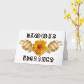 Lammas Sessings Pagan Sabbat Begrüßung Karte (Gelbe Blume)