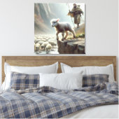 Lammbruch auf der Bergkuppe Leinwanddruck (Insitu (Schlafzimmer))