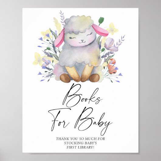 Lämmchen - Bücher für Babyposter Poster (Vorne)