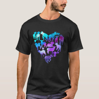 Lämmer Lover Herz Niedlich Lamm Nur ein Mädchen, d T-Shirt