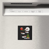 Lämmer Schafe Santa Schlitten Fliegend Lustig Magi Magnet (In Situ (Geschirrspüler))