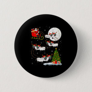 Lämmer Schafe Santa Schlitten Fliegende Lustige Ma Button