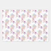 Lämmer und Hasen-Pastete Geschenkpapier Set (Vorderseite 2)