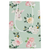 Lämmer und Rose Klare Bilder nahtlos Mittlere Geschenktüte (Vorderseite)