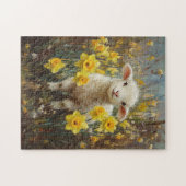 Lammfarbe Gelbe Daffodien Puzzle (Horizontal)