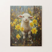 Lammfarbe Gelbe Daffodien Puzzle (Vertikal)