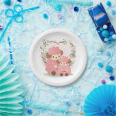 Lammfleisch und Rose Papier Teller (Party)