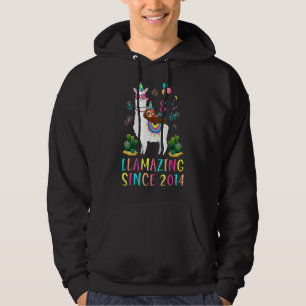 Lamming Seit 2014 Llama 8. Geburtstag 8 Jahre Ol Hoodie
