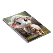 Lammschaf auf dem Feld des landwirtschaftlichen Be Notizblock (Rechte Seite)