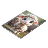 Lammschaf auf dem Feld des landwirtschaftlichen Be Notizblock (Linke Seite)