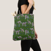 Lammwut über die gesamte Drucktasche (dunkelgrün) Tasche (Von Nahem)