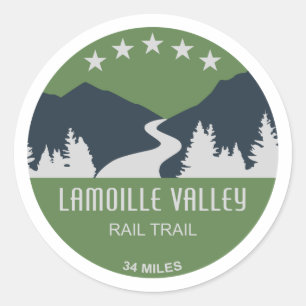 Lamoille Valley Rail Trail Vermont Runder Aufkleber