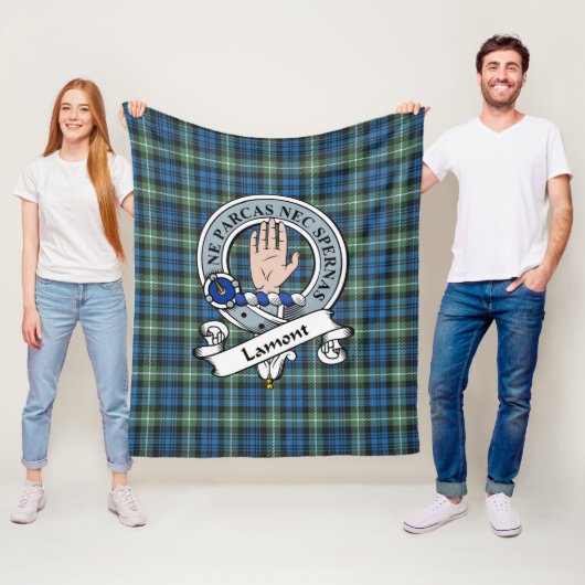 Lamont Ancient Clan Abzeichen Tartan Kariert Fleecedecke (Beispiel)