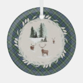 Lamont Ancient Original Scottish Tartan Ornament Aus Glas (Vorderseite)