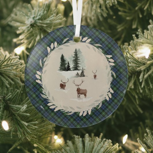 Lamont Ancient Original Scottish Tartan Ornament Aus Glas (InSitu)