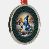 Lamont Ancient Scottish Tartan Christmas Ornament Aus Metall (Rechts)