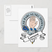 Lamont Clan Abzeichen Postkarte (Vorne/Hinten)