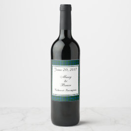 Lamont Scottish Wedding Wine Label Weinetikett