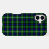 Lamont-Tartan blau-grün kariert iPhone Hülle (Rückseite (Horizontal))