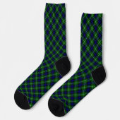 Lamont-Tartan blau-grün kariert Socken (Linkes Detail)