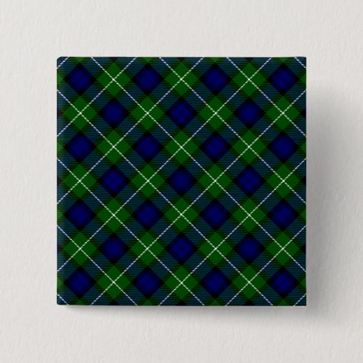 Lamont tartan blue kariert button (Vorderseite)