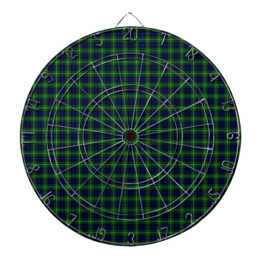 Lamont tartan blue kariert dartscheibe (vorne)