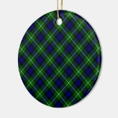 Lamont tartan blue kariert keramik ornament (Links)