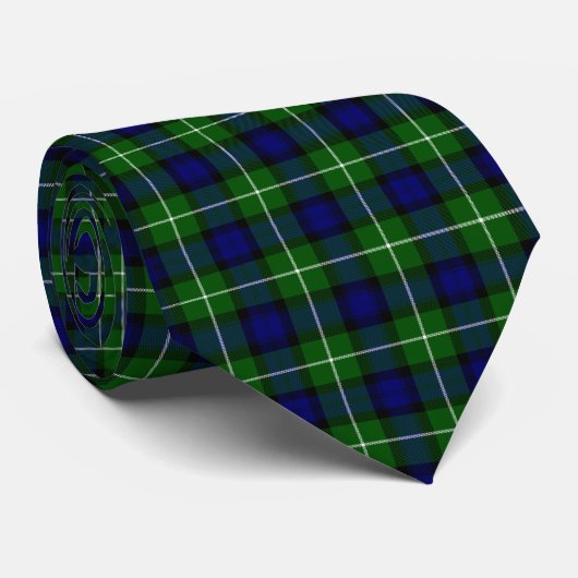 Lamont tartan blue kariert krawatte (Gerollt)