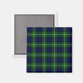 Lamont tartan blue kariert magnet (Vorderseite/Rückseite)