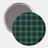 Lamont tartan blue kariert magnet (Vorderseite/Rückseite)