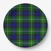 Lamont tartan blue kariert pappteller (Vorderseite)