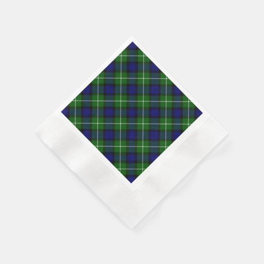 Lamont tartan blue kariert serviette (Ecke)