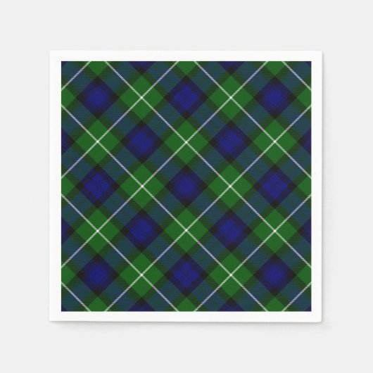 Lamont tartan blue kariert serviette (Vorderseite)