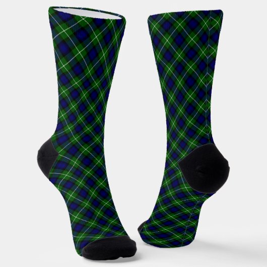 Lamont tartan blue kariert socken (Gewinkelt)