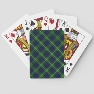 Lamont tartan blue kariert spielkarten