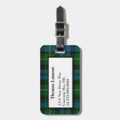 Lamont Tartan Karierte Gepäckmarke Gepäckanhänger (Vorderseite vertikal)