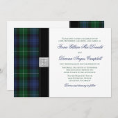 Lamont Tartan Scottish Celtic Wedding Einladung (Vorne/Hinten)