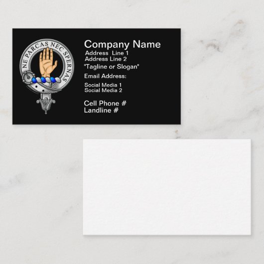 Lamont-Wappen-Abzeichen Visitenkarte (Vorne/Hinten)