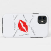 L'amour French Kiss iPhone Case (Rückseite (Horizontal))