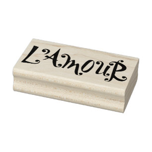 L'Amour (Liebe) Französische Retro Rubber Art Brie Gummistempel