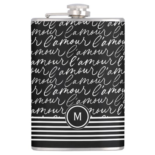 l'Amour Monogramm Flachmann (Vorderseite)